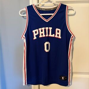 Fanatics Kids Blue PHILA Basketball Jersey with White & Red Trim